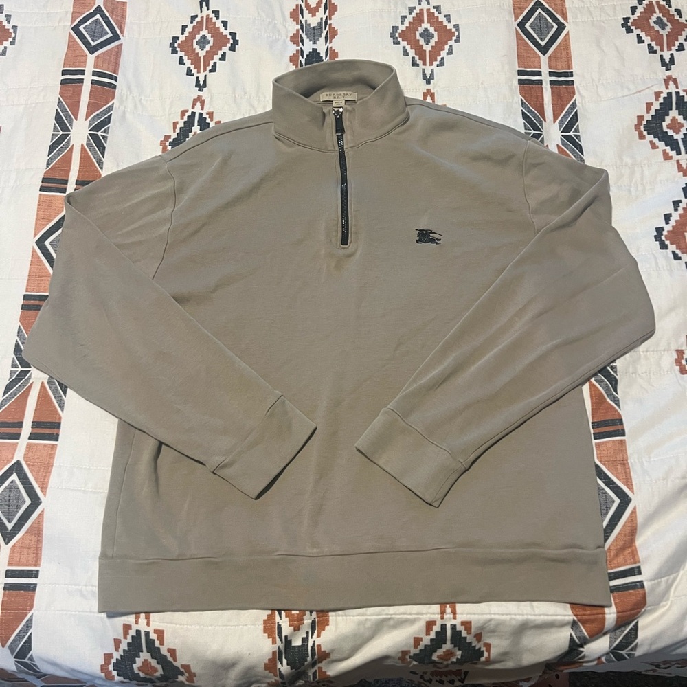 Burberry 1/4 zip long sleeve